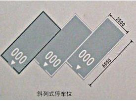 斜車位劃線標(biāo)準(zhǔn)尺寸圖！ 