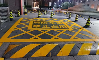 合肥地面畫消防通道劃線多少錢？飛揚市政價格合理