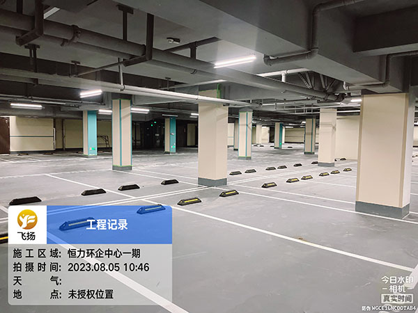 飛揚(yáng)市政恒力環(huán)企中心停車場(chǎng)劃線項(xiàng)目。
